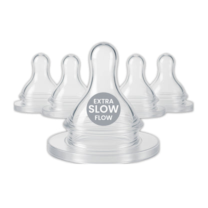 Avima Preemie Bottle Nipples 6-Pack – Extra Slow Flow Size 0, Anti-Colic, BPA-Free Silicone