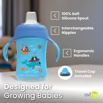 Avima Baby Sippy Cups with Silicone Spout (Set of 2)