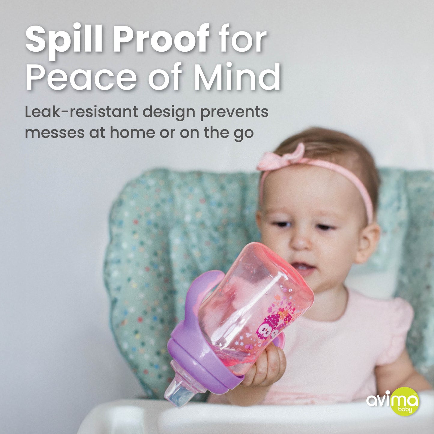 Avima Baby Sippy Cups with Silicone Spout (Set of 2)