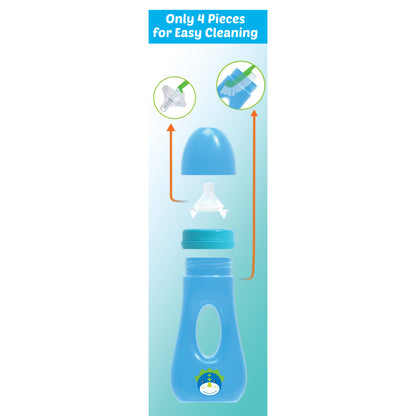 Avima Easy Grip Baby Bottles, 8 oz. Wide Neck w/Medium Flow & Bottle Brush (Pack of 3)