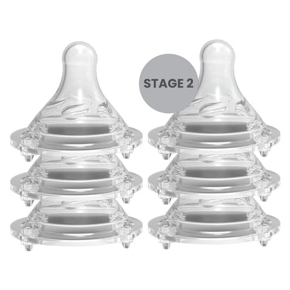 Avima Baby Nipples — Wide Neck, All Flows, Set of 6