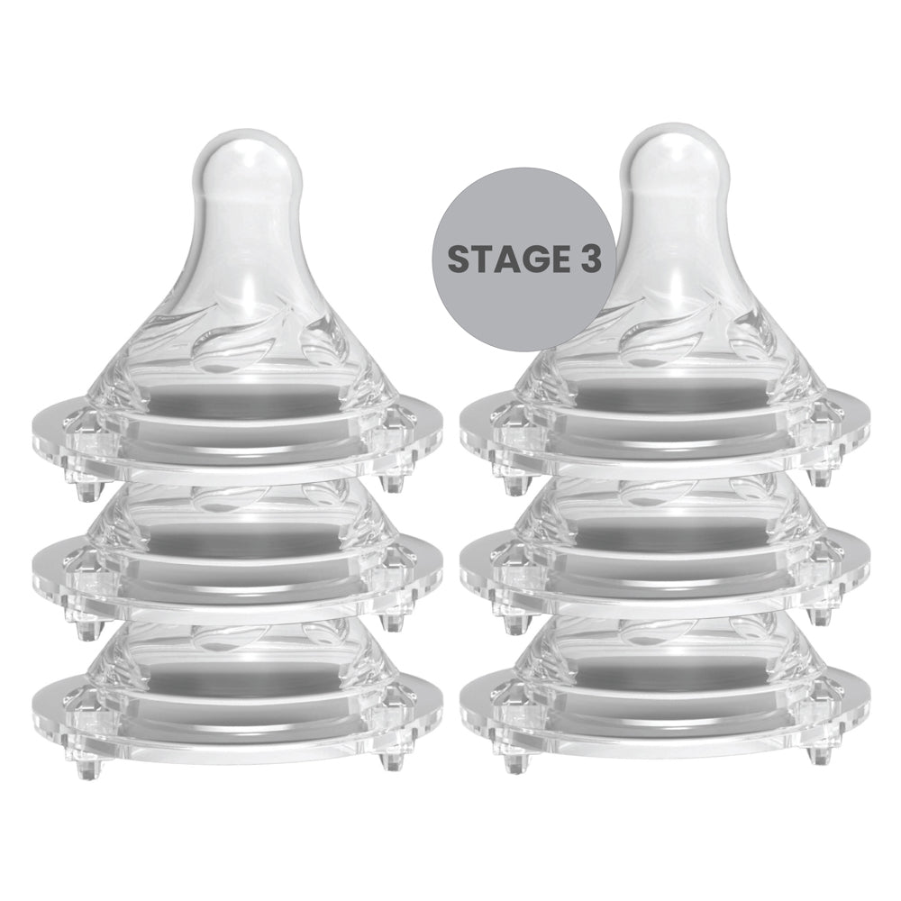 Avima Baby Nipples — Wide Neck, All Flows, Set of 6