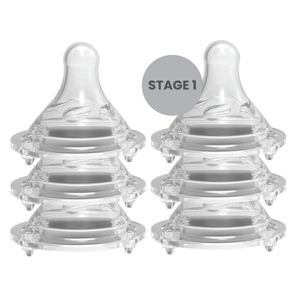 Avima Baby Nipples — Wide Neck, All Flows, Set of 6