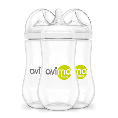 Avima Baby Bottles — Wide Neck, 12 oz., Fast Flow
